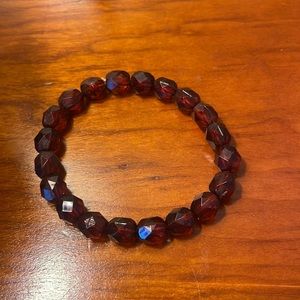 SALE ITEM! Dark red, stretchy costume bracelet